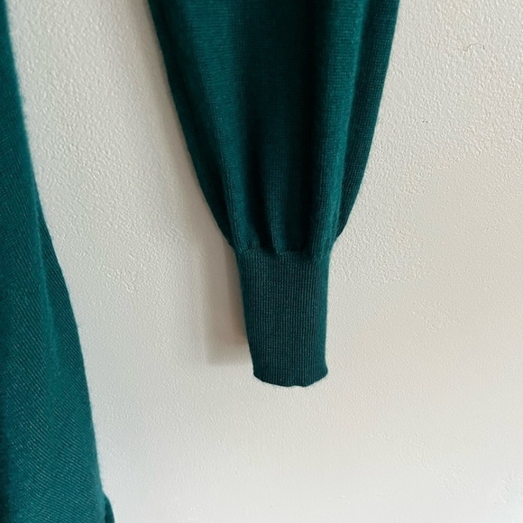 Dolce & Gabbana Green Long Line Cashmere Silk Blend Ruched Cardigan - Picture 6 of 10